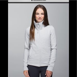 Lululemon En Route Heathered Light Grey Jacket